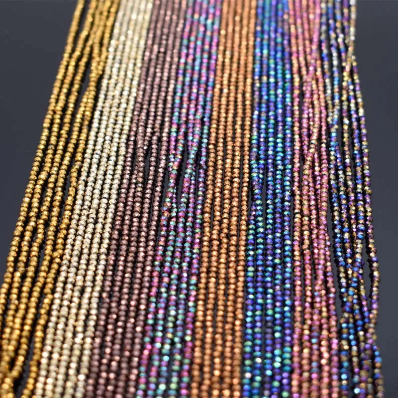 26 color 1x2mm 220pcs Crystal Glass Beads  Faceted Glass Rondel Charm