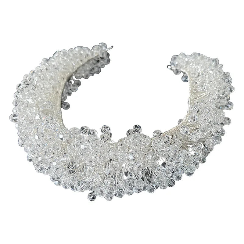 dense crystal hair band bridal hoop tiara women headbands crown Bride