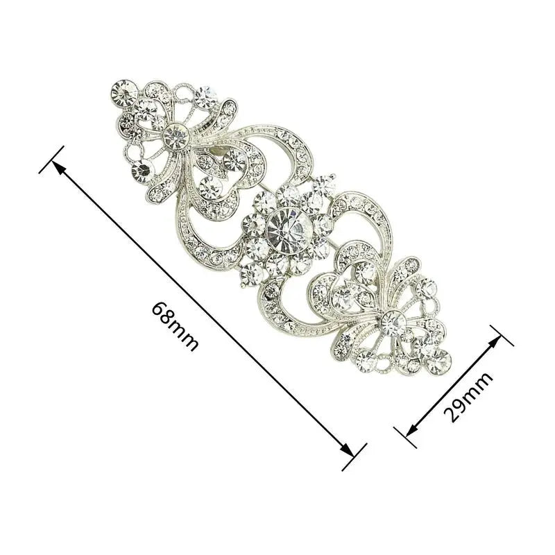 Big Flower Crystal Brooch Brooch Bridal Wedding Dress Costume Brooch