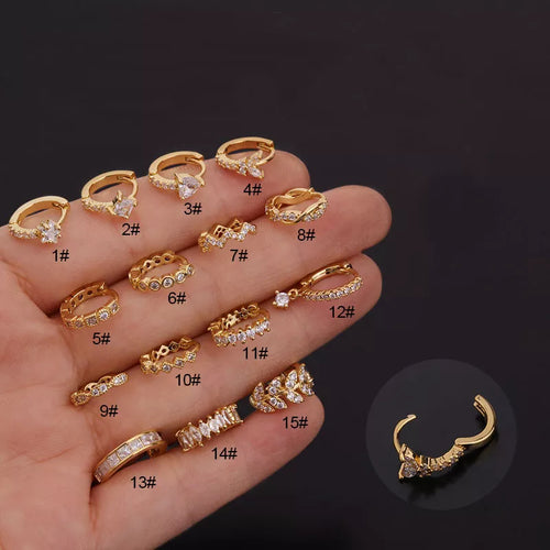 1PCS  Nose Hoop Nostril Ring Ear Helix Cartilage Tragus Earring