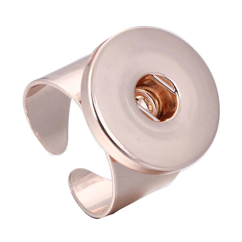 Fashion Snap Ring Jewelry DIY 18mm Adustable Snaps Button Ring For