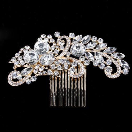 New Bridal Crystal Hair Combs Headpiece Jewelry Rhinestone Pearl