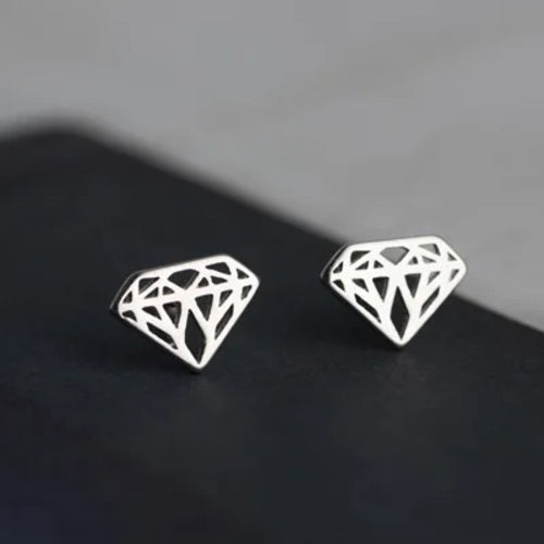 Silver Plated Creative Ear Hole Earrings for Women Prevent Korean