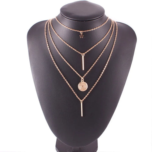 Vintage Multilayer Pendant Butterfly Necklace for Women Butterflies