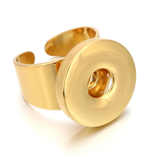 Fashion Snap Ring Jewelry DIY 18mm Adustable Snaps Button Ring For