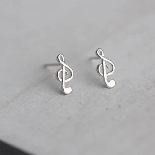 Silver Plated Creative Ear Hole Earrings for Women Prevent Korean