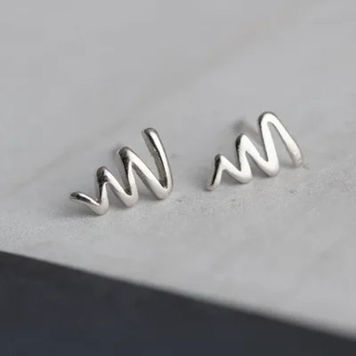 Silver Plated Creative Ear Hole Earrings for Women Prevent Korean