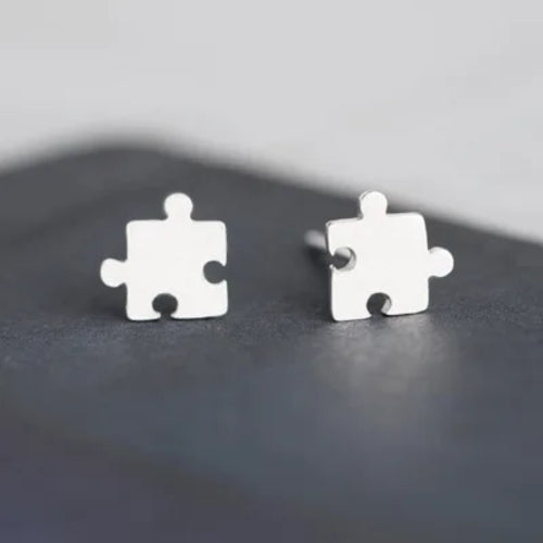 Silver Plated Creative Ear Hole Earrings for Women Prevent Korean