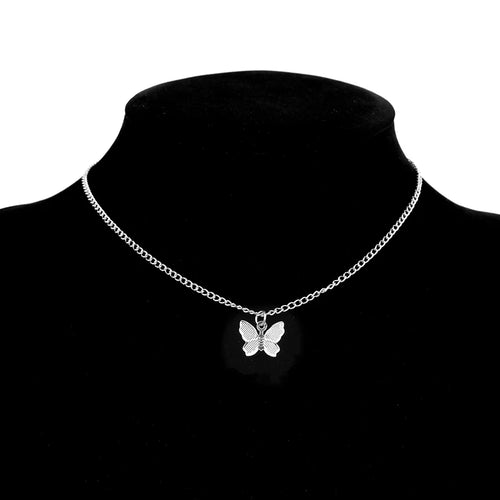 Vintage Multilayer Pendant Butterfly Necklace for Women Butterflies