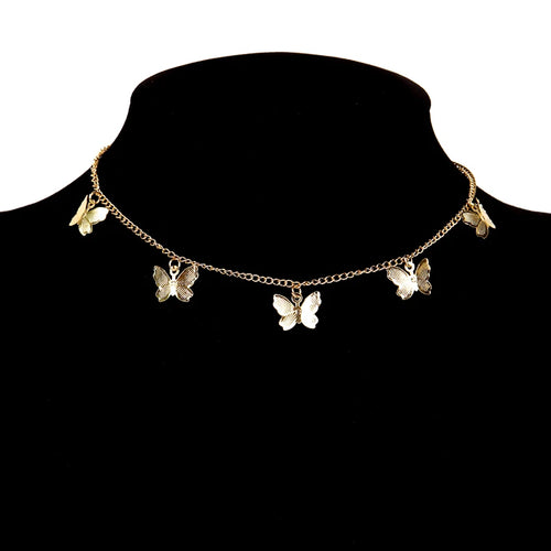 Vintage Multilayer Pendant Butterfly Necklace for Women Butterflies