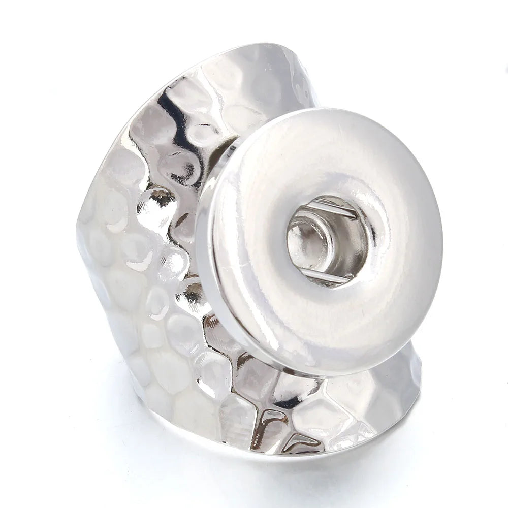 Fashion Snap Ring Jewelry DIY 18mm Adustable Snaps Button Ring For