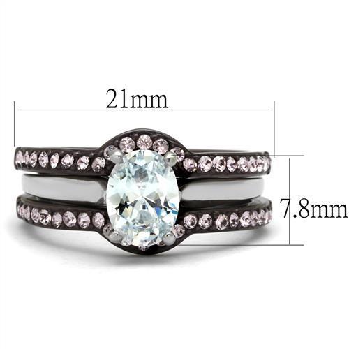 Women Stainless Steel Cubic Zirconia Rings