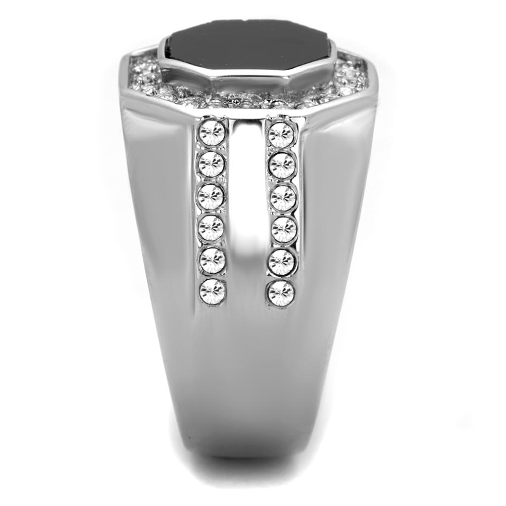 Men Stainless Steel Synthetic Crystal Rings TK2066